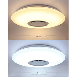 Avis Universal Plafond basé sur YH avec haut-parleur Bluetooth 24W blanc chaud / blanc frais, lumière arc-en-ciel, plafond musical avec une application télécommandée (blanc)