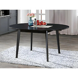 Vente-Unique Table ovale extensible TIFFANY - 4 à 6 personnes - Hêtre massif - Wengé