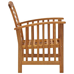 Acheter Maison Chic Lot de 2 Chaises de jardin,Fauteuil d'extérieur Bois d'acacia massif -MN44856