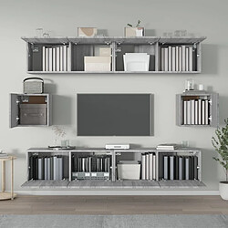 Avis Maison Chic Ensemble de meubles TV 6 pcs | Banc TV Moderne pour salon | Meuble de Rangement - Sonoma gris Bois d'ingénierie -MN74791