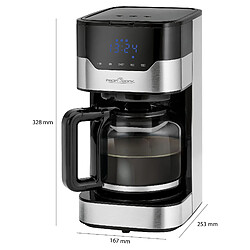 Machine à Café Électrique Programmable Machine à Café Filtre 15 Tasses 1,5 Litre, 900, Noir/Argent, Proficook, KA 1169 pas cher