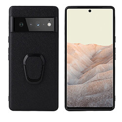 Coque en TPU + PU avec béquille, texture croisée/noir pour votre Google Pixel 6 Pro