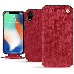 Housse cuir Apple iPhone Xr - Rabat vertical - Rouge passion ( Pantone #a6192e ) - NOREVE