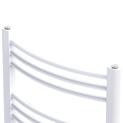 Helloshop26 Radiateur sèche-serviettes circulation d'eau chaude hauteur 48 cm salle de bain blanc 3202024 pas cher