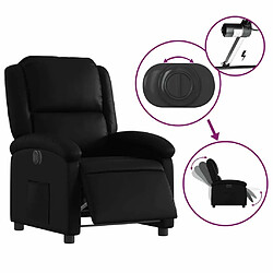 Maison Chic Fauteuil Relax pour salon, Fauteuil inclinable électrique Noir Similicuir -GKD53822 pas cher