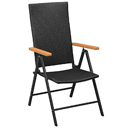 Acheter Salle à manger de jardin 5 pcs,Table et chaise à dîner Noir et marron -MN35020