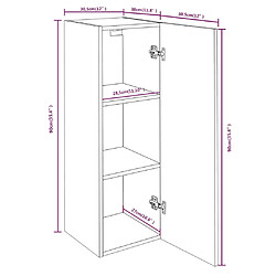 vidaXL Meubles TV 4 pcs Chêne marron 30,5x30x90 cm Bois d'ingénierie pas cher