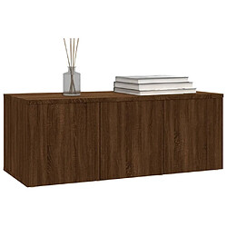 Avis Maison Chic Meuble TV scandinave - Banc TV pour salon Chêne marron 80x34x30 cm Bois d'ingénierie -MN52348