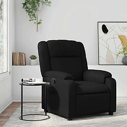 Maison Chic Fauteuil Relax pour salon, Fauteuil inclinable Noir Similicuir -GKD10472