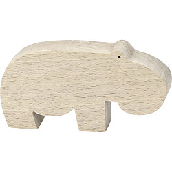 Ac-Deco Hippopotame Pompon - 9 x 5 x 2 cm - Beige