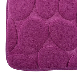 MSV Tapis de bain Microfibre Galet Mousse 50x80cm Violet