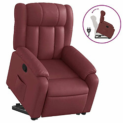 Maison Chic Fauteuil Relax pour salon, Fauteuil inclinable Rouge bordeaux Similicuir -GKD72072