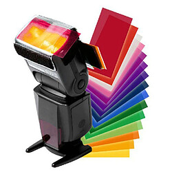 vhbw 12x Filtres de couleur compatible avec Nikon Speedlight SB-300 flash, appareil photo - Kit avec fixation, plastique