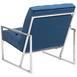 Acheter Beliani Fauteuil HARSTAD Velours Bleu foncé