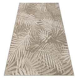 RUGSX TAPIS EN CORDE SIZAL FLOORLUX 20504 FEUILLES gris foncé Champagne JUNGLE 120x170 cm