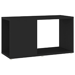 vidaXL Meuble TV Noir 60x24x32 cm Bois d'ingénierie