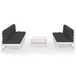 Avis Maison Chic Salon de jardin 8 pcs + coussins - Mobilier/Meubles de jardin - Table et chaises d'extérieur Bois de pin massif -MN59179