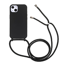 Coque en TPU anti rayure avec lanière réglable noir pour votre Apple iPhone 13 6.1 pouces