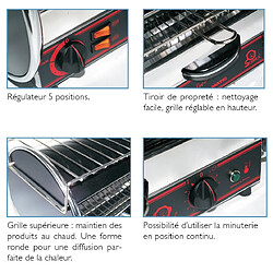 Toaster Professionnel multifonction avec régulateur - 350 x 235 mm - 400 V - 1 étage - Classic - Sofraca