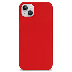 Coque en silicone doublure en fibre, mince, antichoc pour votre iPhone 14 - rouge