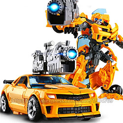 Avis Universal 22cm Anime Transformation Film Jouet Garçon Plastique Cool ABS Robot Voiture Action Char Numérique Avion Modèle Vieux Cadeau Enfant | Action Personnage (Jaune)