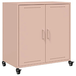 vidaXL Buffet rose 68,5x39x72 cm acier