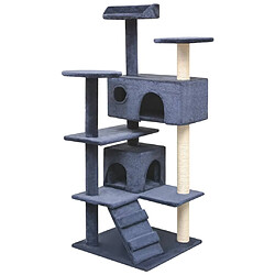 Arbre à chat avec griffoirs,niche pour chat en sisal 125 cm Bleu foncé -MN30499