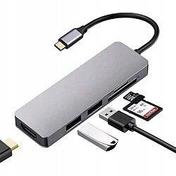 GUPBOO Adaptateur Type C Hub HDMI 4K + USB 2.0 + USB 3.0 SD,JL1484