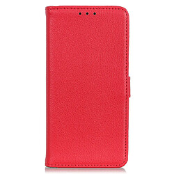 Etui en PU texture litchi rouge pour votre Samsung Galaxy A03 (166.5 x 75.98 x 9.14mm)