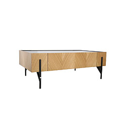 Avis Concept Usine Table basse en bois clair avec 2 grands tiroirs SEQUOIA