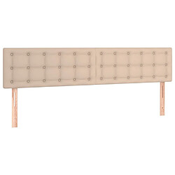 Maison Chic Lot de 2 Têtes de lit design pour chambre - Décoration de lit Cappuccino 100x5x78/88 cm Similicuir -MN74331