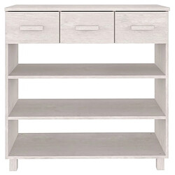 Acheter vidaXL Table console HAMAR Blanc 90x35x90 cm Bois massif de pin