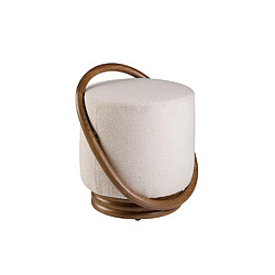 Angel Cerda Pouf en tissu blanc