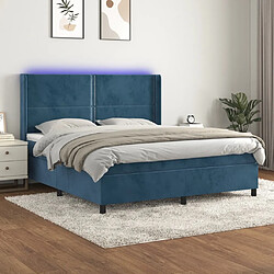 Sommier à lattes,Cadre à lattes de lit pour Adulte matelas et LED Bleu foncé 160x200 cm -MN79361