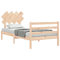 Avis vidaXL Cadre de lit sans matelas 100x200 cm bois massif