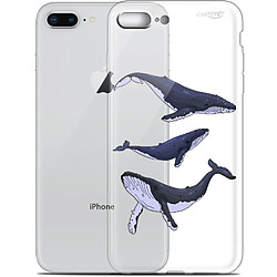 Caseink Coque arrière Apple iPhone 7/8 Plus (4.7 ) Gel HD [ Nouvelle Collection - Souple - Antichoc - Imprimé en France] Les 3 Baleines