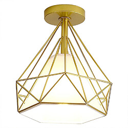 Stoex Retro Plafonnier Industrielle Cage en forme Diamant en Métal Fer Lustre Suspensi