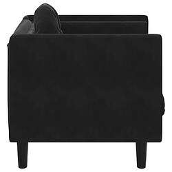 Acheter vidaXL Fauteuil avec coussin noir velours