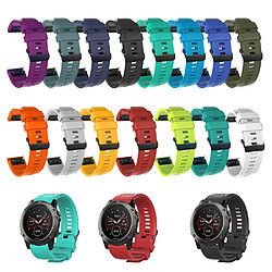 Acheter Bracelet en silicone souple vert pour votre Garmin Fenix 6X/6X Pro/Fenix 5X/Fenix 5X Plus 26mm