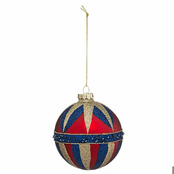 Paris Prix Boule de Noël en Verre La Piste 9cm Rouge & Bleu