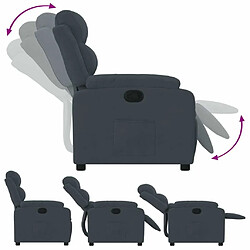 Acheter Maison Chic Fauteuil Relax pour salon, Fauteuil inclinable Gris foncé Velours -GKD39300