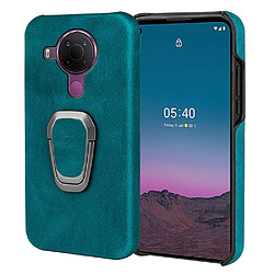 Coque en TPU + PU anti-chocs avec béquille à anneau rotatif, cyan pour votre Nokia 5.4