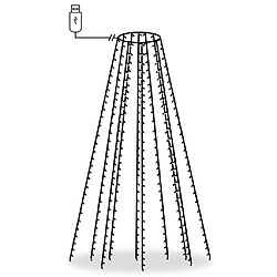 vidaXL Guirlande lumineuse d'arbre de Noël 250 LED colorées 250 cm