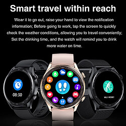 Chrono Chronus HD Touch Montre Connectée Bluetooth Appel Sommeil Surveillance Étanche Fitness Tracker pour Android IOS (Noir) pas cher