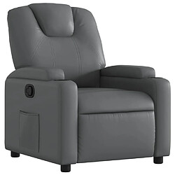 Maison Chic Fauteuil inclinable,Fauteuil luxe de relaxation Gris Similicuir -MN69635