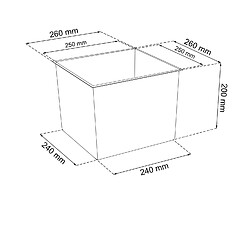 Pot de fleurs 26,6L avec insert Urbi Square DURS265-S433 anthracite pas cher