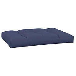 vidaXL Coussin de palette bleu marine 120x80x12 cm tissu