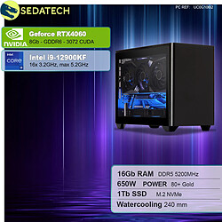 Sedatech Mini-PC Gamer ITX • Intel i9-12900KF • RTX4060 • 16Go DDR5 • 1To SSD M.2 • sans OS