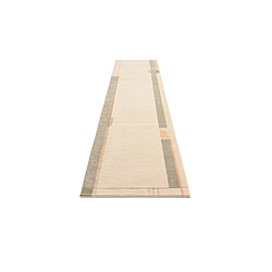 Avis Vidal Tapis de couloir en laine 396x84 brun Darya