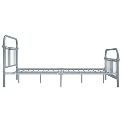 Acheter Maison Chic Lit adulte - Lit simple Cadre de lit,Structure du lit Contemporain Gris Métal 120 x 200 cm -MN49980